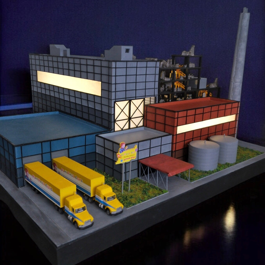 Chucky Play Pals Toy Factory Diorama, 1:87 Scale Miniature Horror Collectors